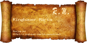 Ringbauer Márta névjegykártya